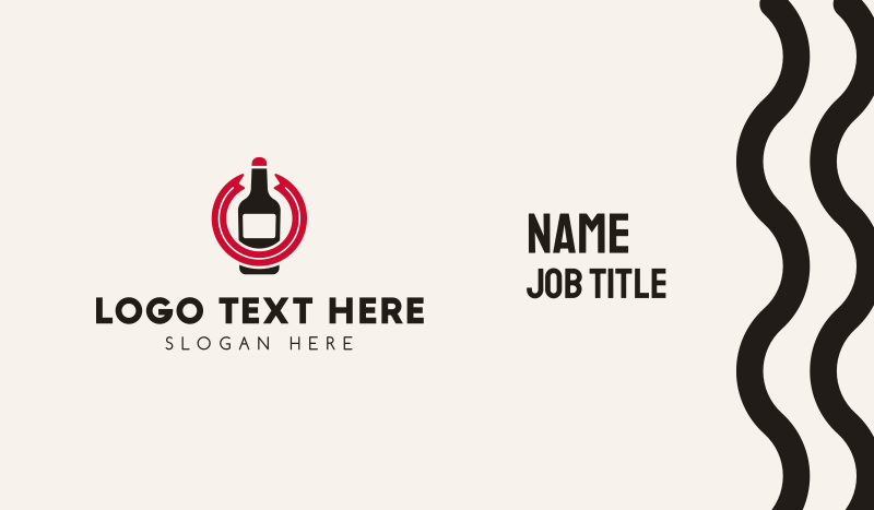 Simple Beer Bottle Business Card