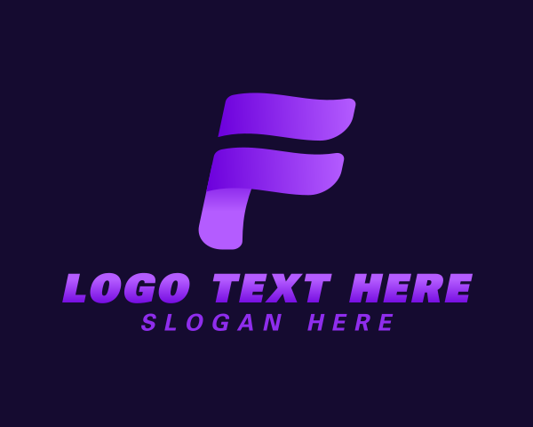 Modern Digital Letter F